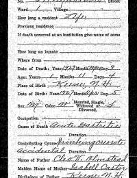 Death Registration of Edward James Olmstead