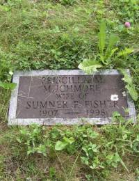 Footstone of Priscilla Margaret Muchmore Fisher 1907 - 1998